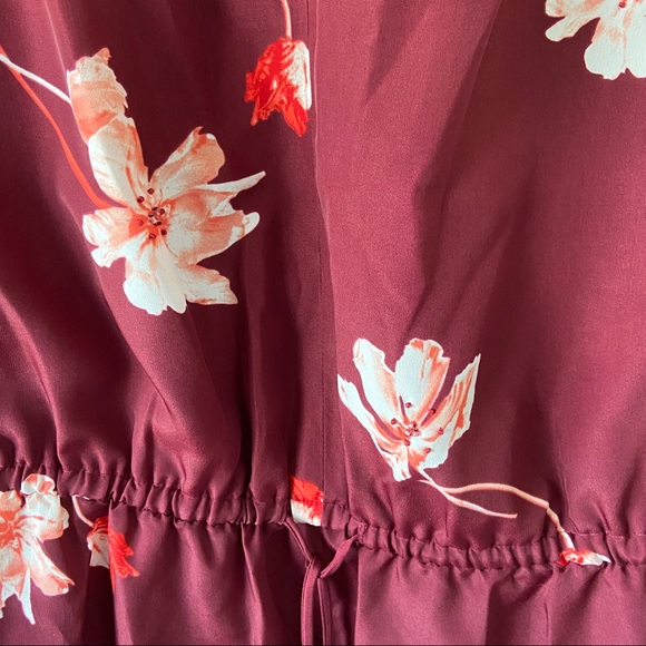 Ralph Lauren Maroon Floral Dress - Picture 4 of 4